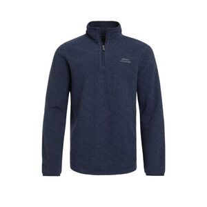 Weird Fish Mens Errill Textured Eco Friendly Quarter Zip Fleece Top / Navy